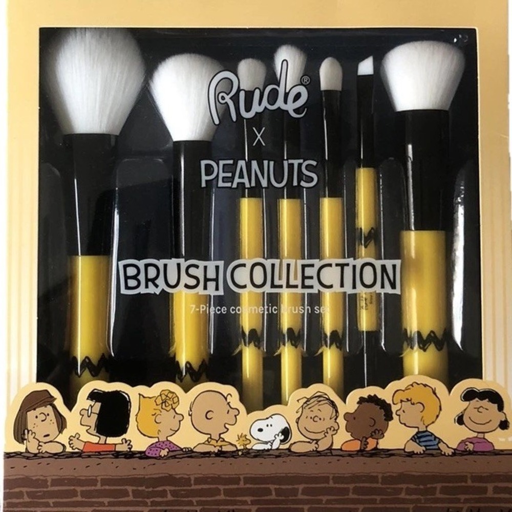 Rude X Peanuts Brush Collection (7 Pcs) Charlie Brown Yellow‎ Black